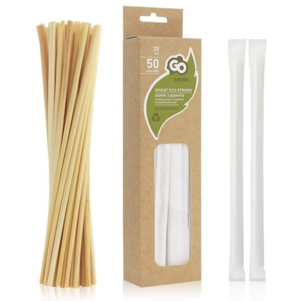 Moje Party BRČKA ze slámy přírodní ECO 50ks 20cm