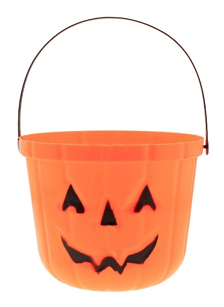 Wiaderko usměvavá dýně na Halloween 18,5 × 15 cm