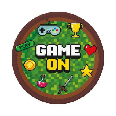 Godan Papírové talíře Pixel Minecraft 18 cm
