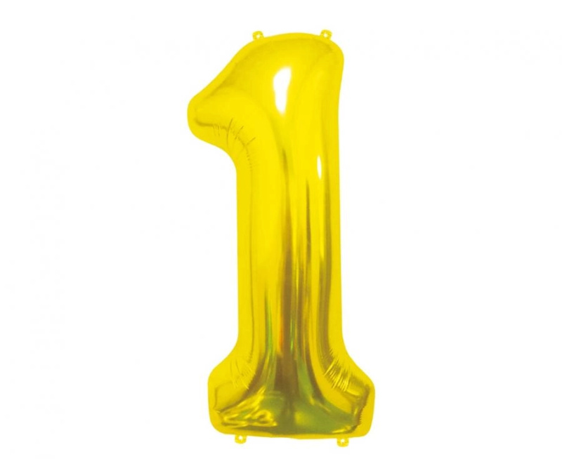 Fóliový balón číslice 1 zlatý GoDan 85 cm