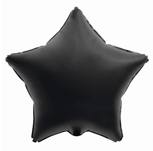 Fóliový balónek hvězda matná černá 44 cm