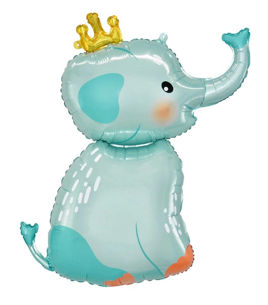 Fóliový balónek slon s korunou
