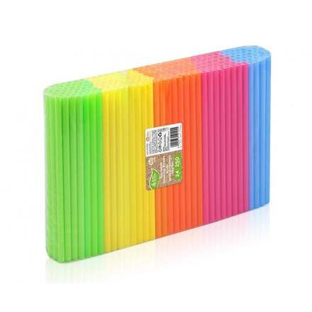 Brčka plast Mix barev 250 ks