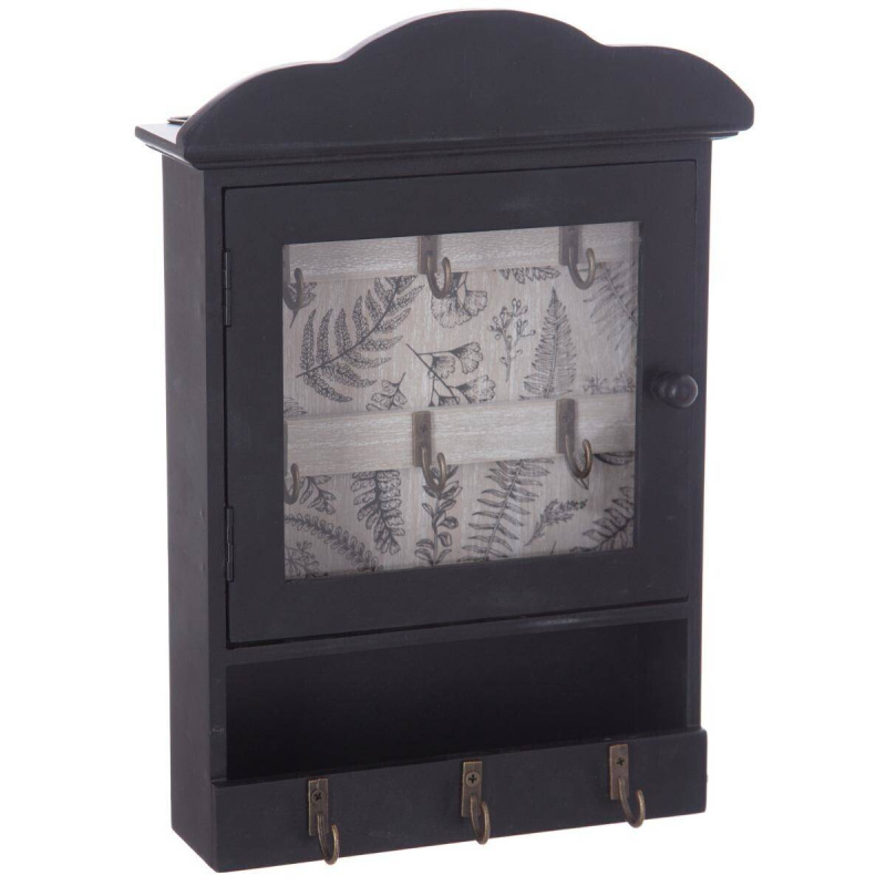 Atmosphera Skříň na klíče, Dřevěný úložný box, Vintage, Hnědá antracitový