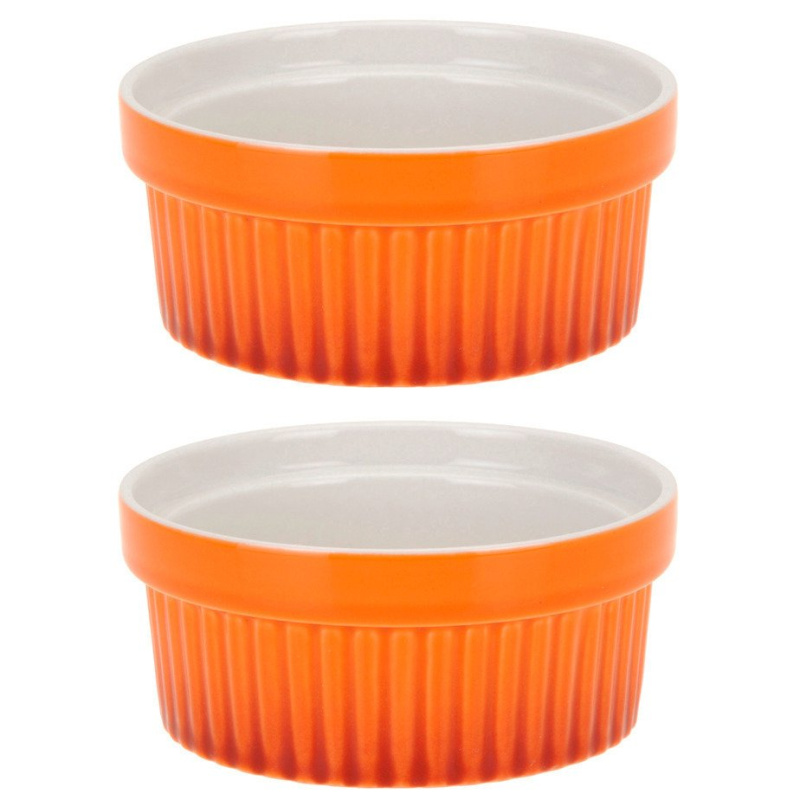 EH Excellent Houseware Barevné keramické misky, multifunkční šálky 260 ml - 2ks, Q51900080 oranžová