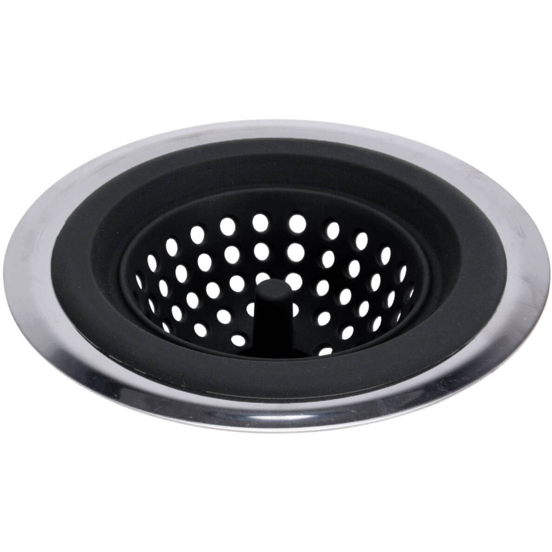 EH Excellent Houseware Sítko do dřezu, O 13 cm, černé černá