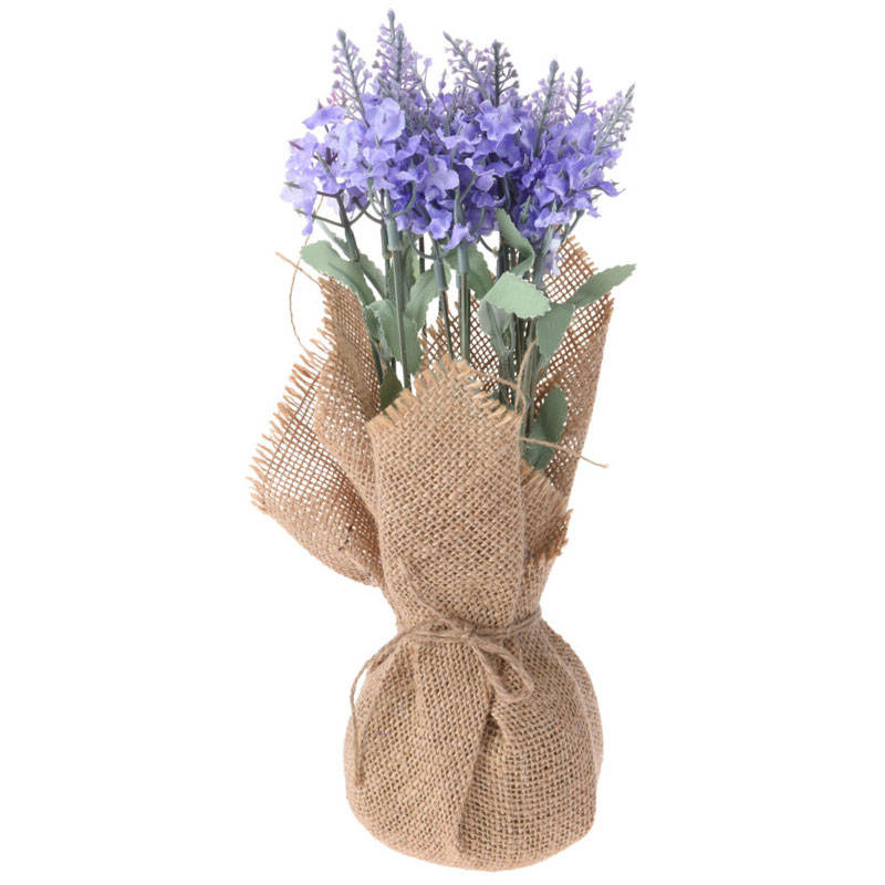 Home Styling Collection Umělá rostlina v jutovém pytli, 9 x 9 x 26 cm vícebarevná