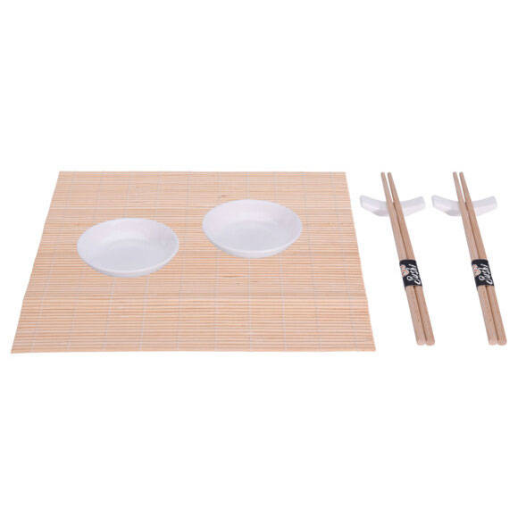 EH Excellent Houseware Set na sushi, 7 prvků, bílá barva bílá