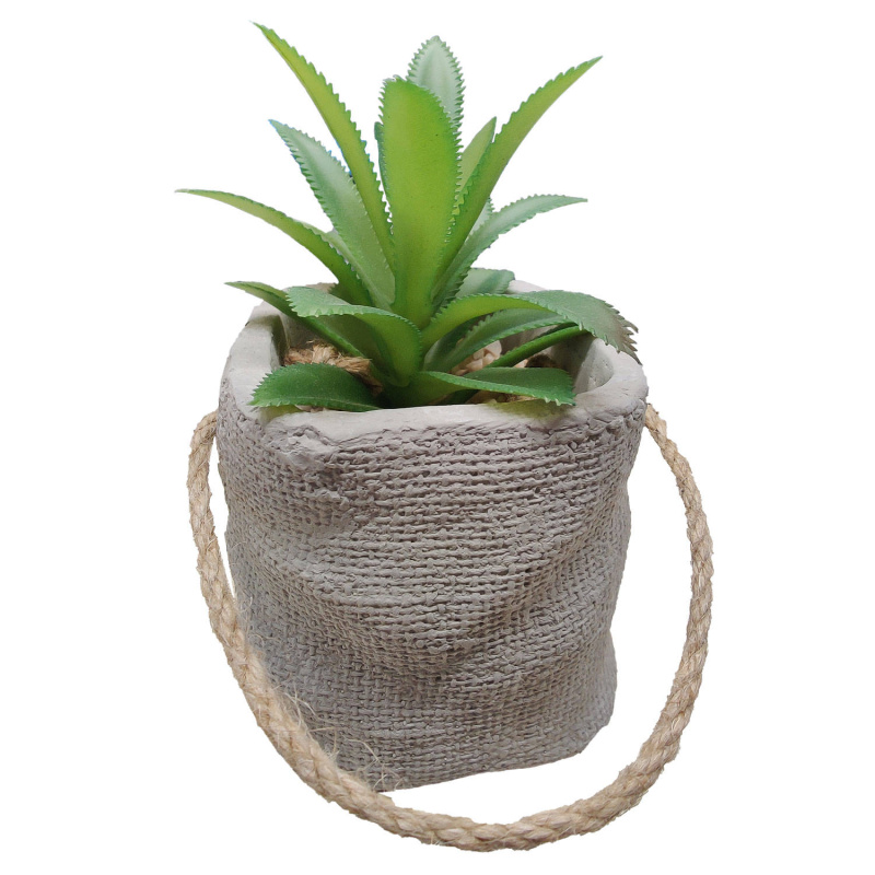 Home Styling Collection Umělá rostlina v cementovém květináči, Ø 8 cm šedá