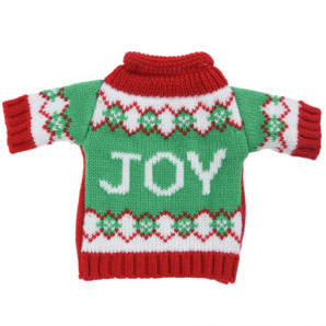 Home Styling Collection Vánoční oblek na láhev XMAS JOY, 26 cm vícebarevná
