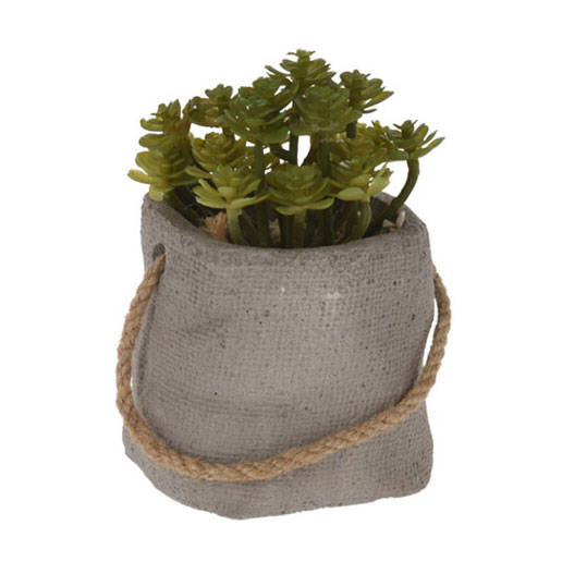 Home Styling Collection Umělá rostlina v květináči, Ø 8 cm, výška 13 cm šedá