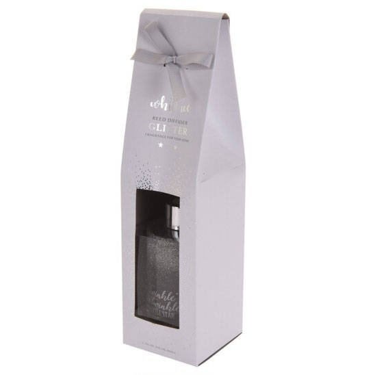 Home Styling Collection Aroma difuzér ve skleněné nádobě, WINTER ICE bílá