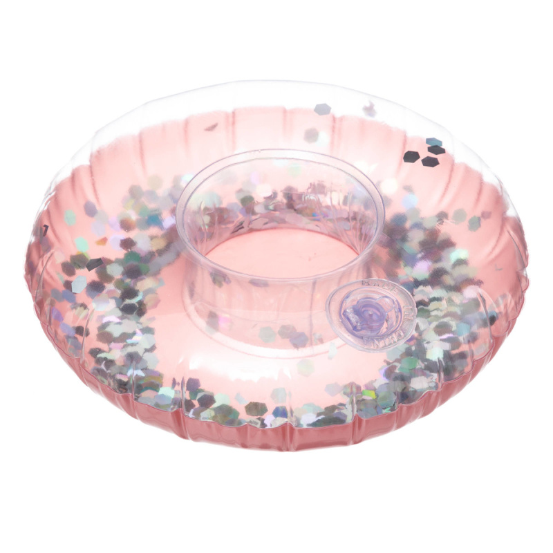 Plovoucí bar do bazénu pro nápoje, Ø 17 cm, růžový kruh, INTEX růžový