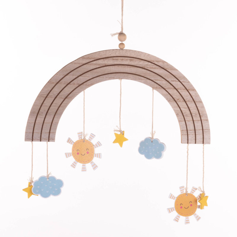 Home Styling Collection Dekorace nad dětskou postel DUHA, 33 x 16,5 cm