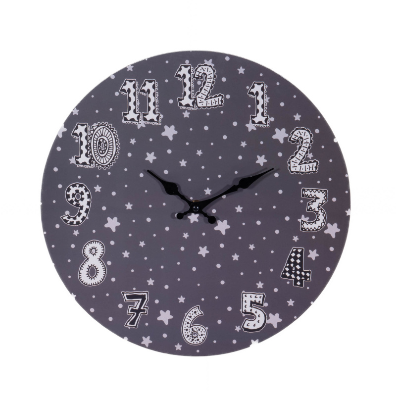 Home Styling Collection Dětské hodiny, ⌀ 33 cm, hvězdy vícebarevná