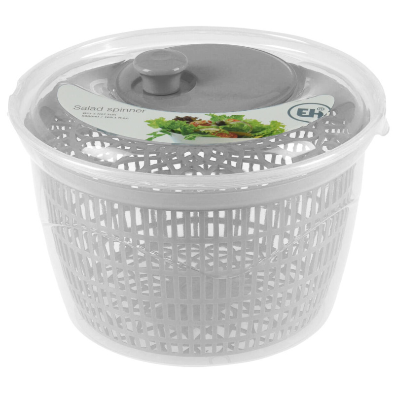 EH Excellent Houseware Odstředivka na salát a bylinky, ⌀ 25 cm, bílá šedá