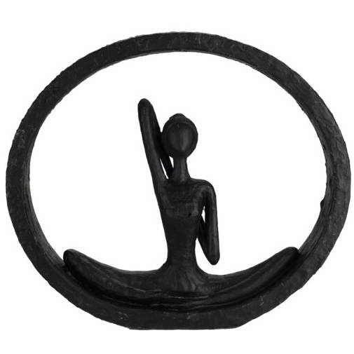 Home Styling Collection Figurka jóga, výška 19,5 cm černá