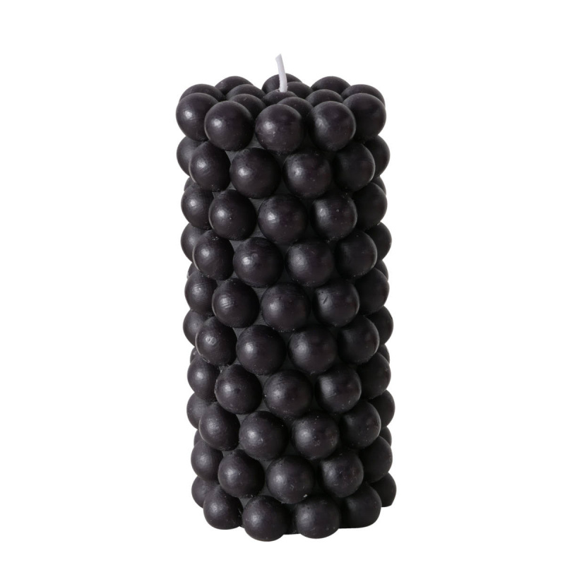 Boltze Home Dekorační svíčka PEARLS, 14 x 7 cm, černá černá