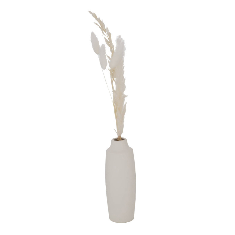 Boltze Home Porcelánová dekorační váza Bianca, sušené kytice, výš, 16 cm bílá