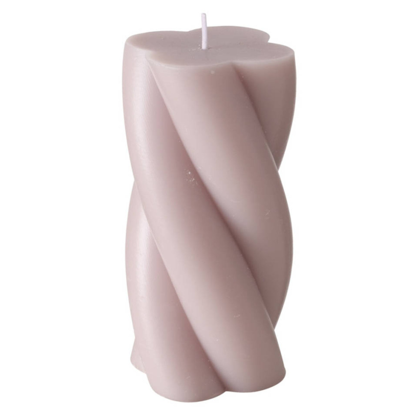 Boltze Home Dekorační svíčka Twist, 14 cm, taupe béžová