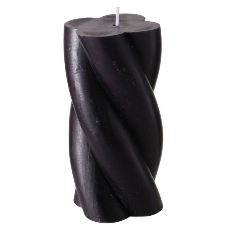 Boltze Home Dekorační svíčka Twist, 14 cm, černá černá