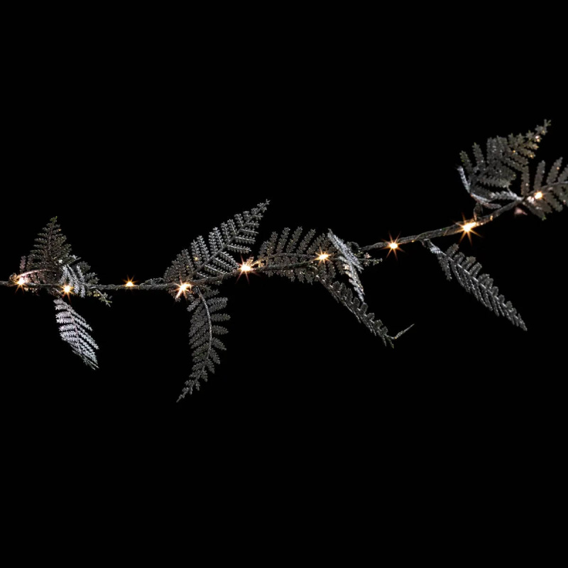 Fééric Lights and Christmas Vánoční vnitřní girlanda s rostlinným motivem, 25 LED, stříbrná stříbrná
