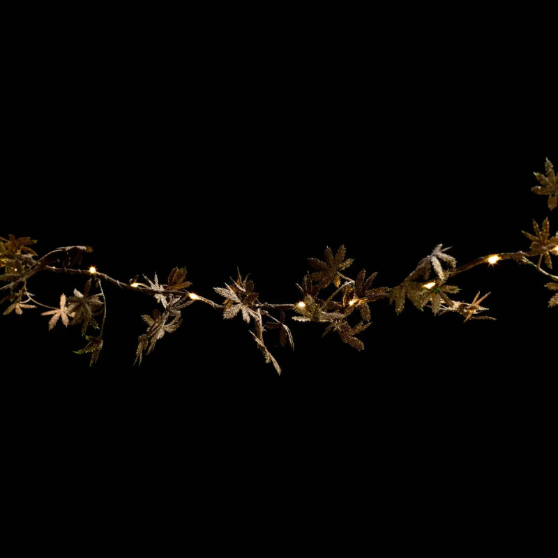 Fééric Lights and Christmas Vánoční vnitřní girlanda s rostlinným motivem, 25 LED, 240 cm stříbrná