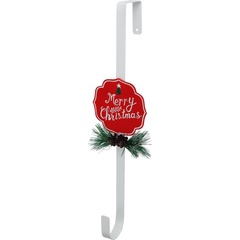 Home Styling Collection Věšák na vánoční věnec, 38 cm bílá