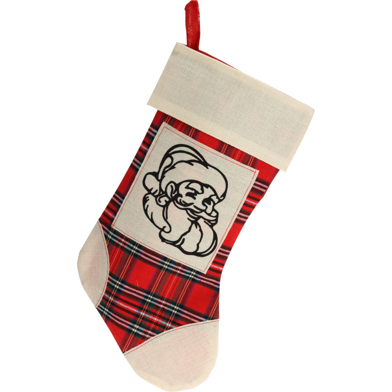 Home Styling Collection Vánoční ponožka na dárky, 32 cm, Santa Claus červená
