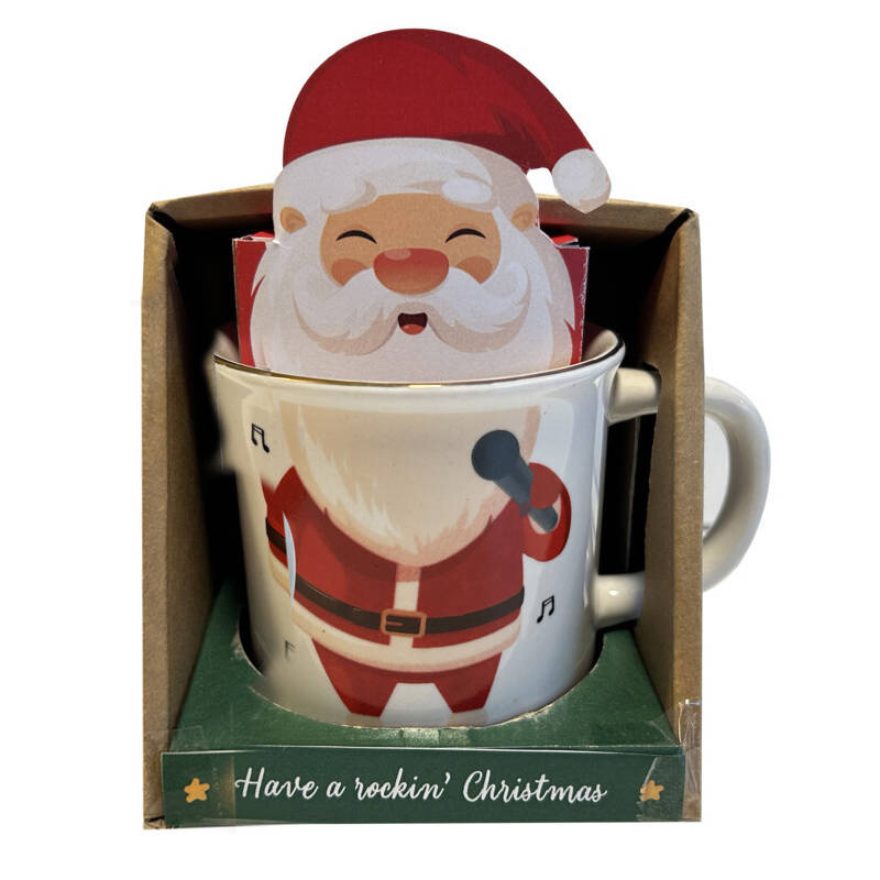 Home Styling Collection Vánoční hrnek s uchem, 280 ml, Santa Claus vícebarevná