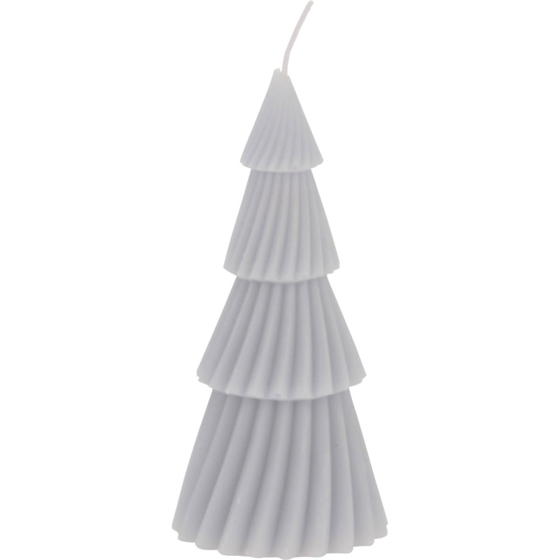 Home Styling Collection Vánoční svíčka ve tvaru vánočního stromečku, 7 x 16 cm, šedá šedá
