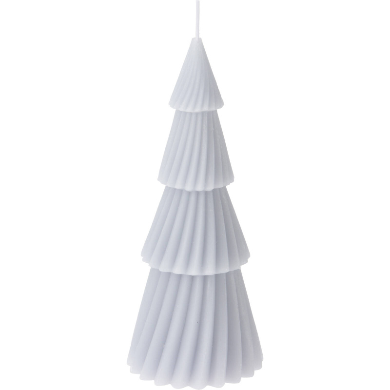 Home Styling Collection Vánoční svíčka ve tvaru vánočního stromečku, 7 x 21 cm, šedá šedá