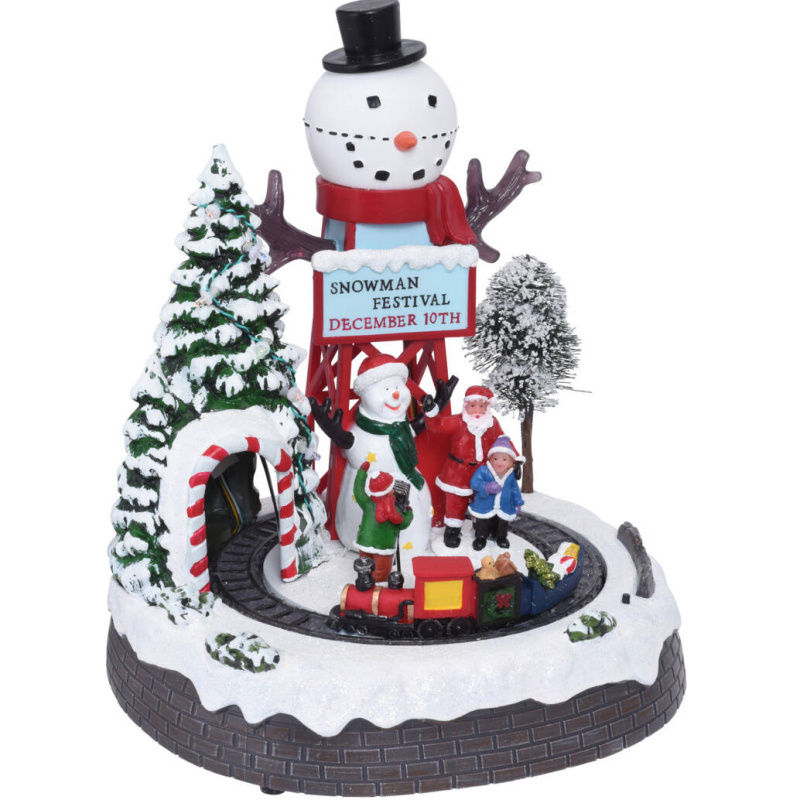 Home Styling Collection Pohyblivá vánoční scéna LED, 29 cm vícebarevná
