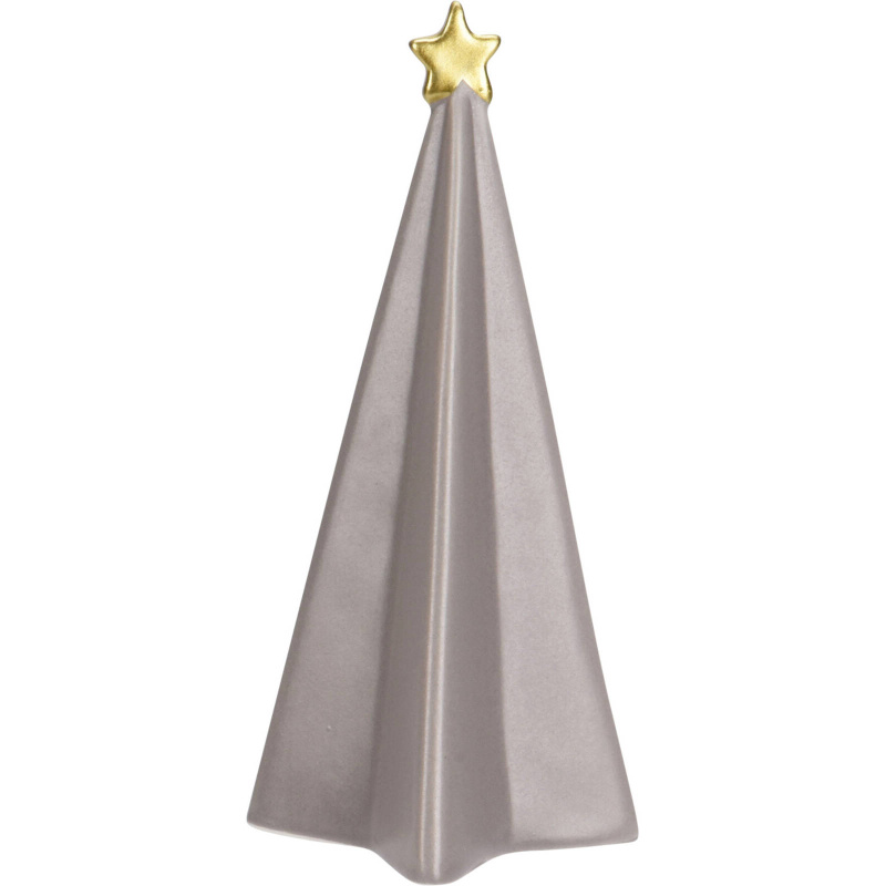 Home Styling Collection Dekorační stromeček s hvězdou, 14 cm, šedá barva šedá