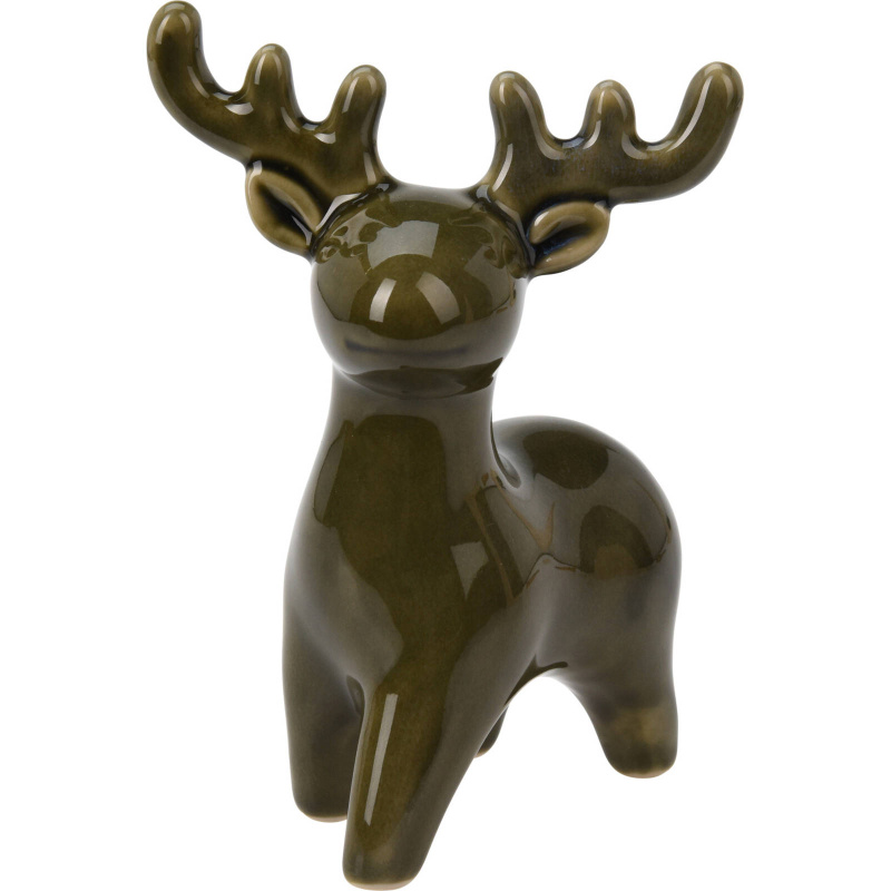 Home Styling Collection Vánoční sob, figurka, 14 cm zelená