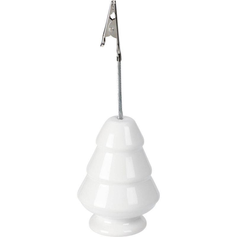 Home Styling Collection Dekorační stromeček s držákem na kartičky, 13 cm, bílá barva bílá