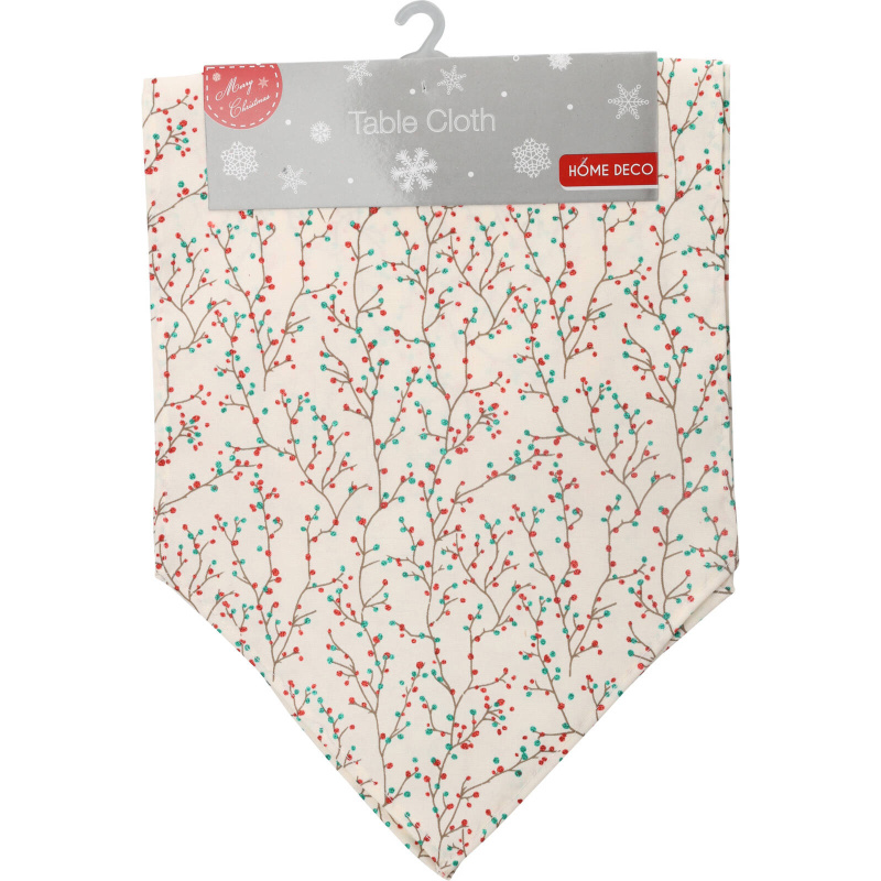 Home Styling Collection Vánoční běhoun na stůl, proutki, 150 cm, krémová barva vícebarevná