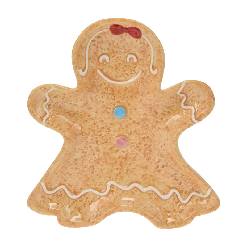 Home Styling Collection Vánoční nádoba ve tvaru perníku, 22 x 19 cm, COOKIE béžová