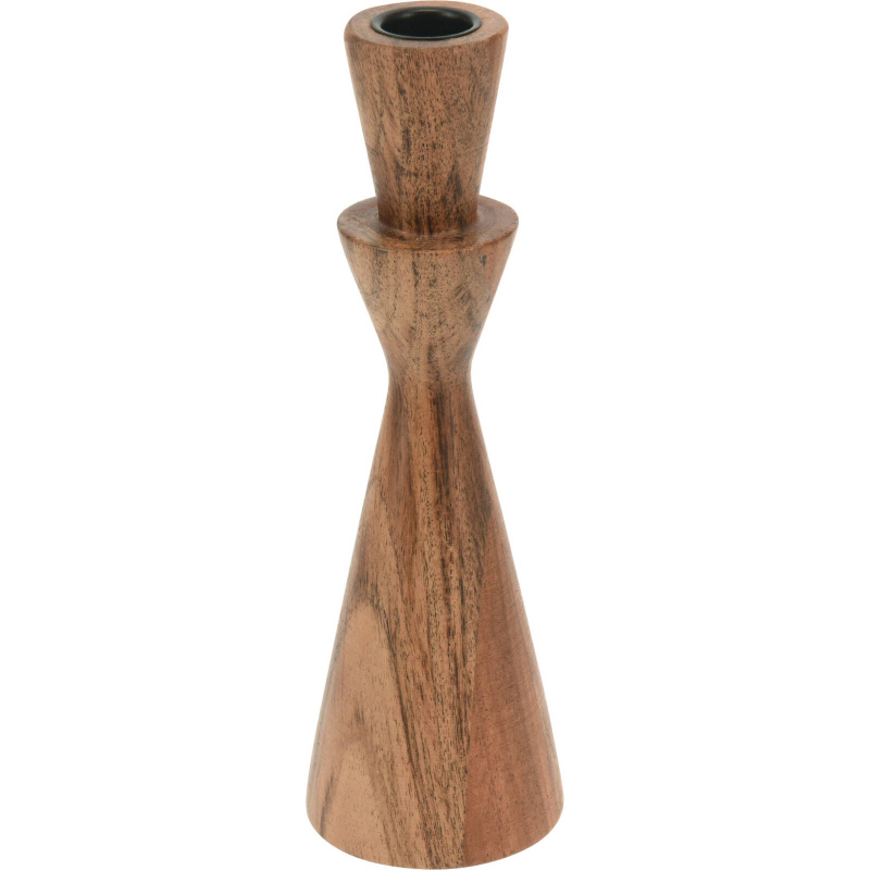 Home Styling Collection Svícen, akácie, 22 cm, dřevěný hnědá