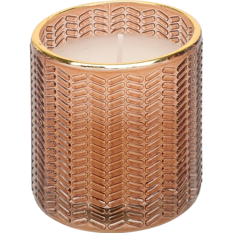 Home Styling Collection Svíčka ve skle, 7 cm, hnědá hnědá