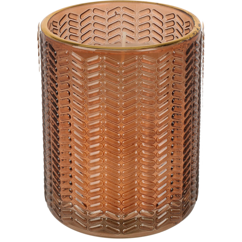 Home Styling Collection Svíčka ve skle, 12 cm, hnědá hnědá