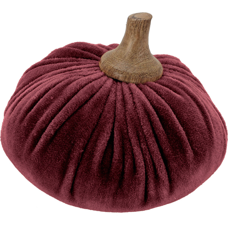 Home Styling Collection Umělá dýně, textilní dekorace, 10 x 11 cm, burgundská burgundská