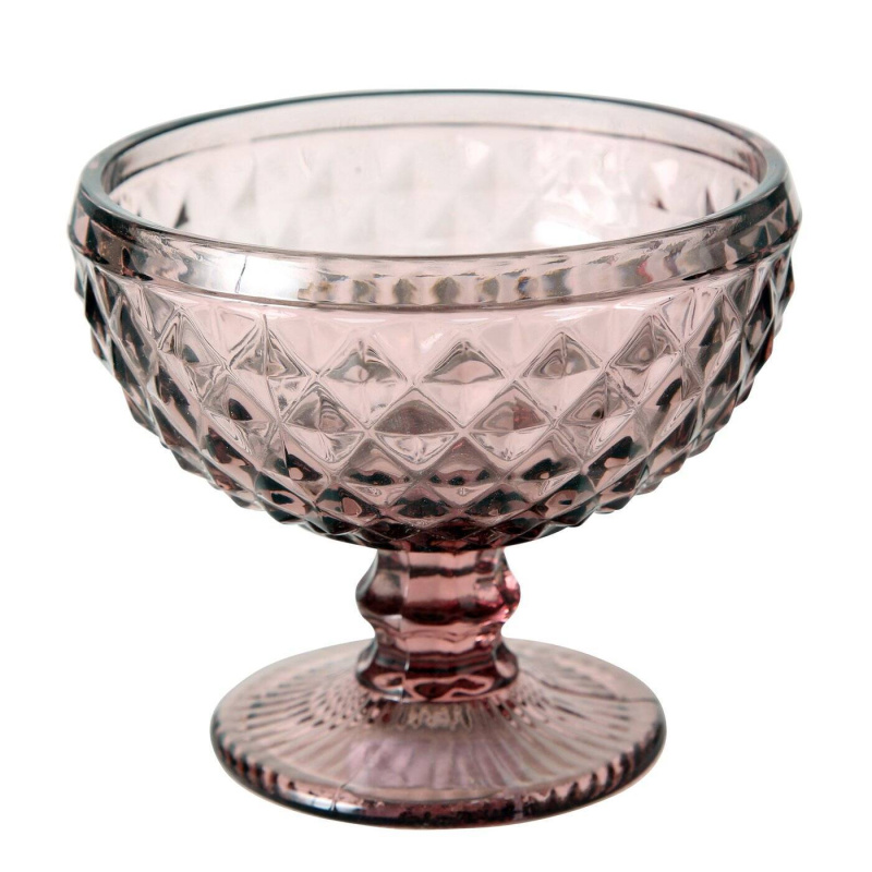 Boltze Home Pohár na zmrzlinu, růžové sklo, Ø 12 cm růžová
