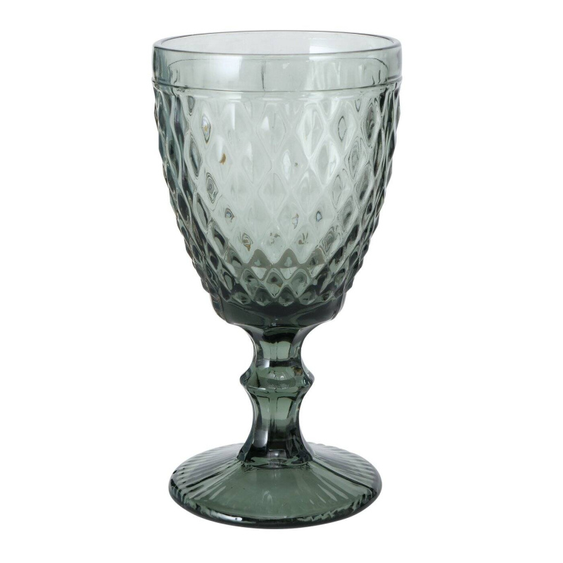 Boltze Home Sklenice na víno AURORA, zelené sklo, 300 ml šedá