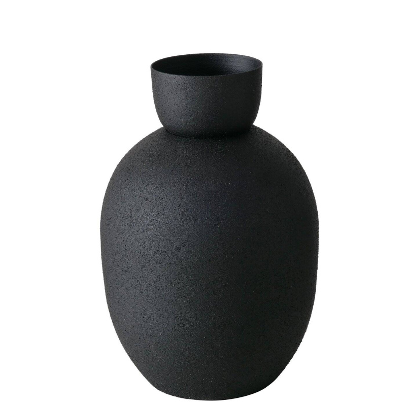 Boltze Home Černá kovová váza MAYNAR, 17 cm černá