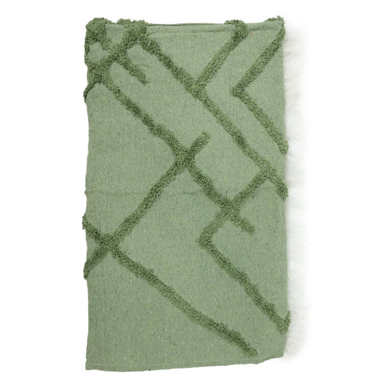 Giftdecor Přehoz s třásněmi, 135 x 150 ml zelená