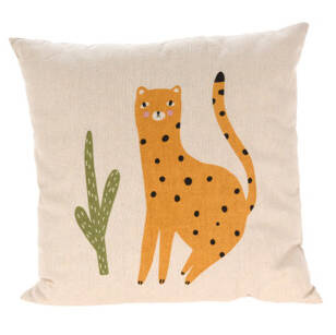 Home Styling Collection Dětský polštář SAFARI, 40 x 40 cm, gepard vícebarevný