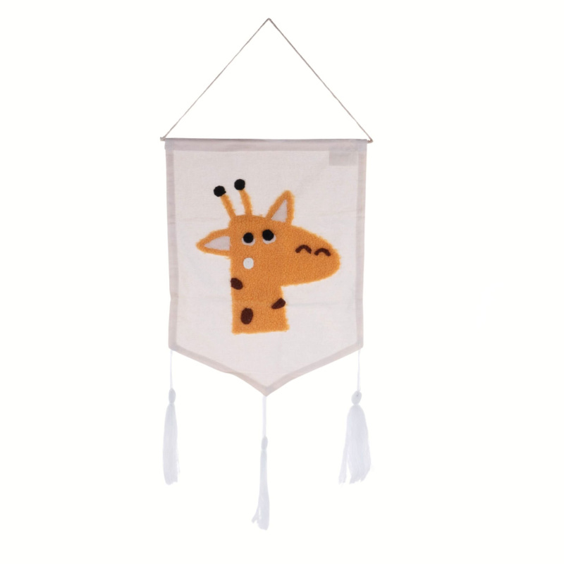 Home Styling Collection Dekorace do dětského pokoje, makatka SAFARI, 70 x 37 cm šedá