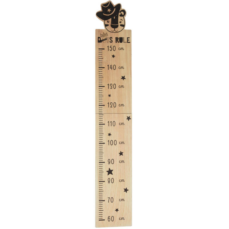 Home Styling Collection Měřítko výšky pro děti z MDF, od 60 do 150 cm hnědý