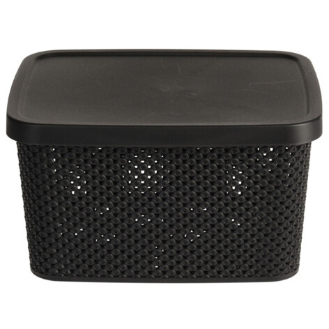 Storagesolutions Plastová krabice s uzavíratelným víkem, 7000 ml černá 84281